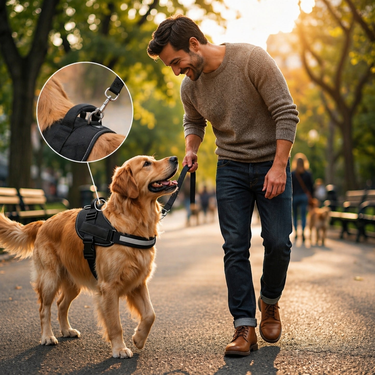Harnais Anti-Traction Réfléchissant pour Chien | Pawen™