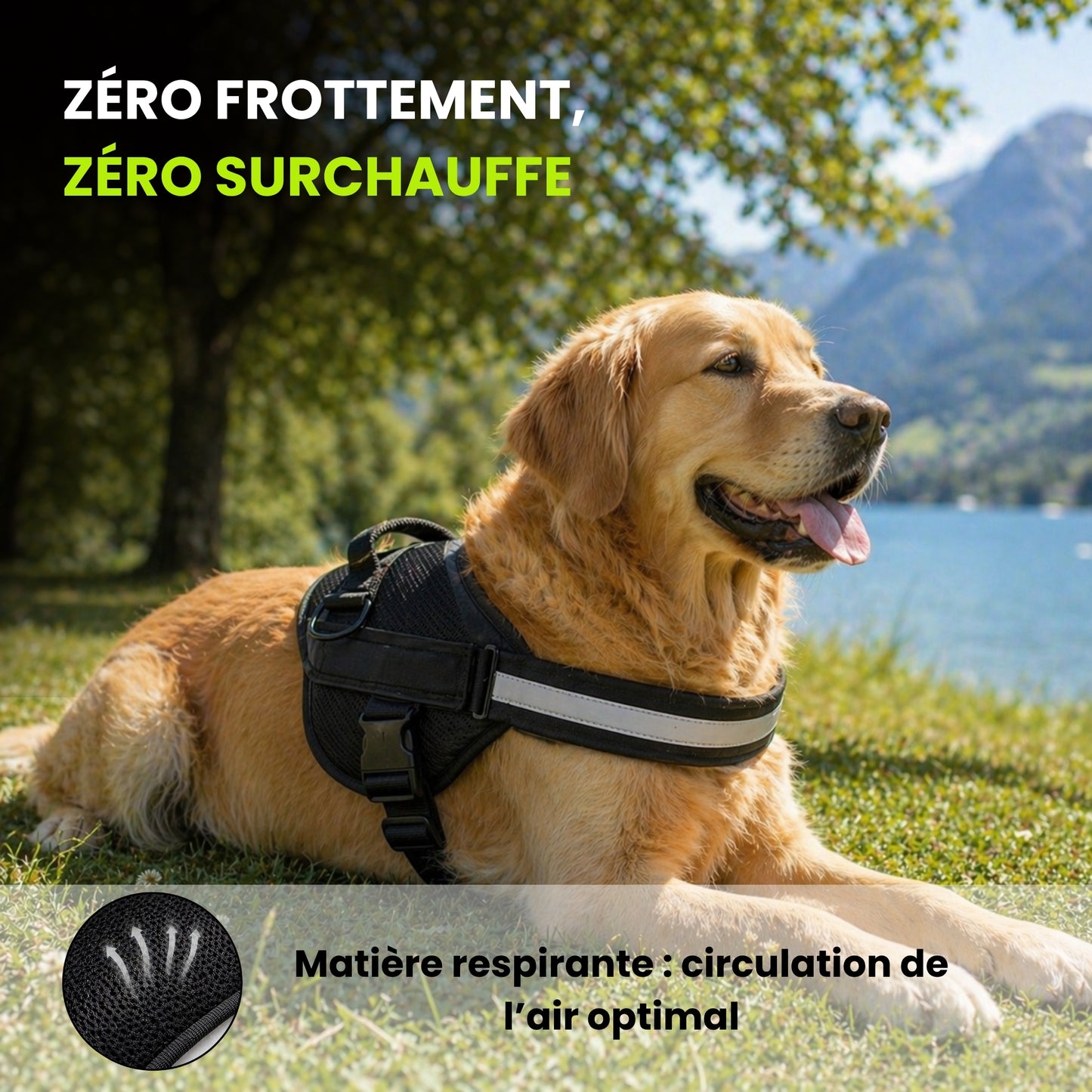Harnais Anti-Traction Réfléchissant pour Chien | Pawen™
